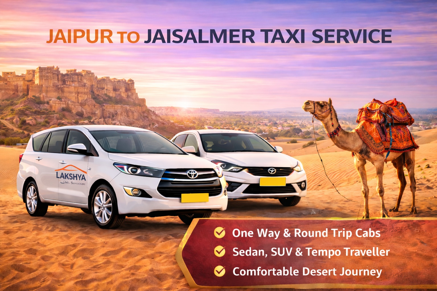 Jaipur to Jaisalmer Taxi Service